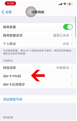 平遥苹果14维修网分享如何给iPhone14的SIM卡设置密码 