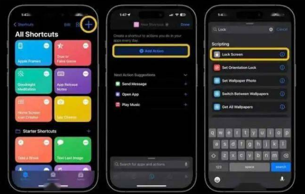 平遥苹果14锁屏维修店分享iPhone14升级iOS16.4后如何创建锁屏快捷方式 